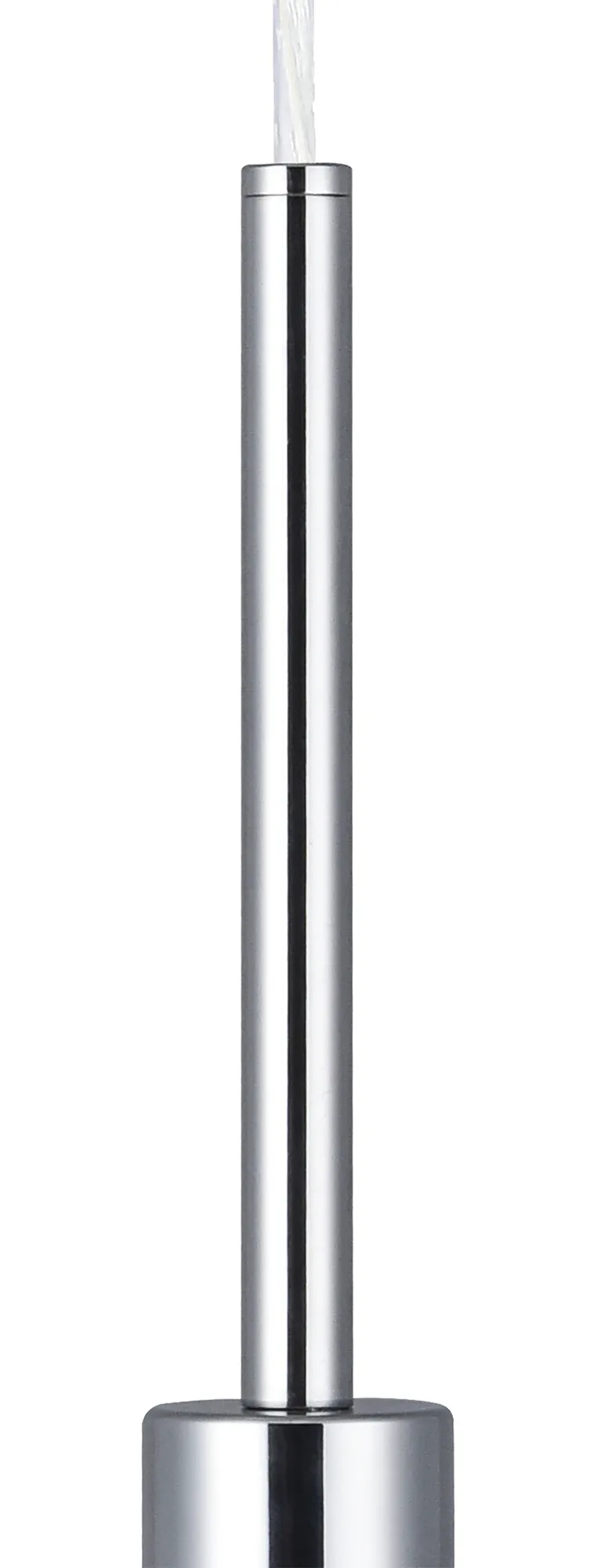 Baymont 50cm Pendant 1 Light Polished Chrome, Midnight Black/Green Olive, Frosted Diffuser DK0147  Deco Baymont CH BL/GR